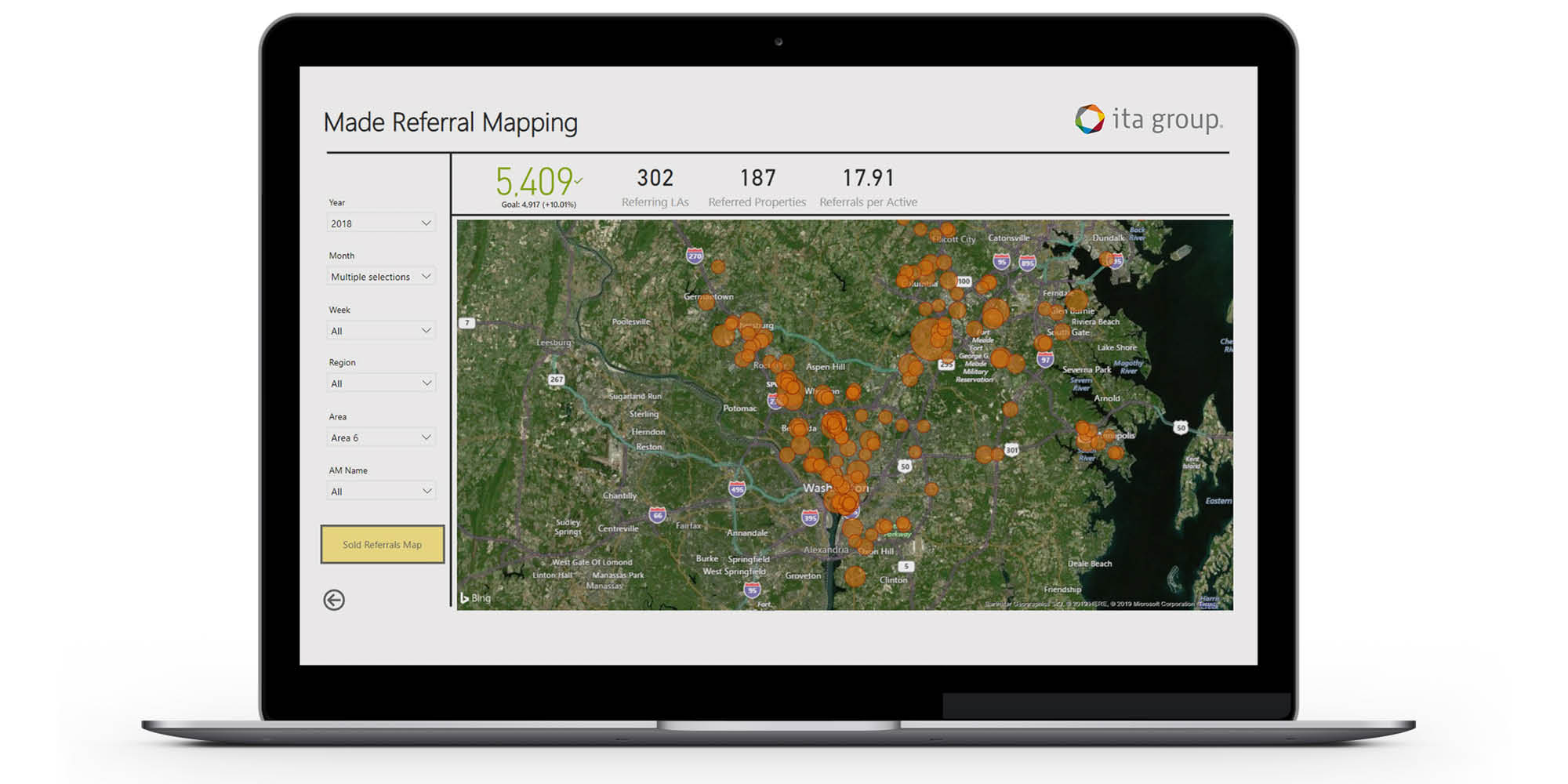 Data visualization example with map